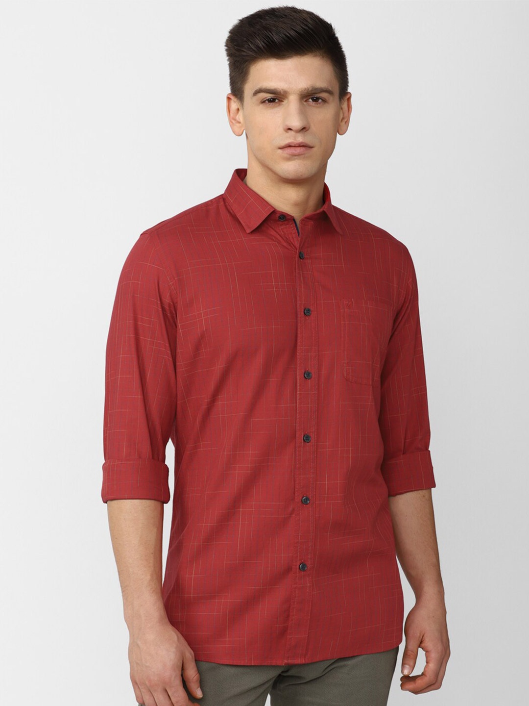 

Van Heusen Sport Men Red Slim Fit Casual Shirt