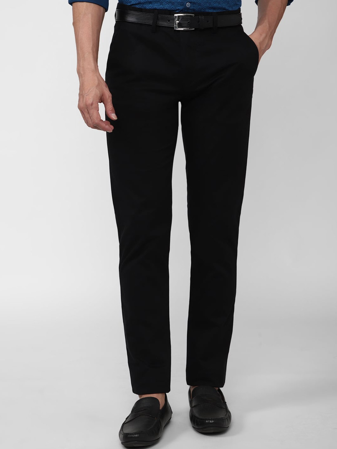 

Peter England Casuals Men Black Slim Fit Trousers