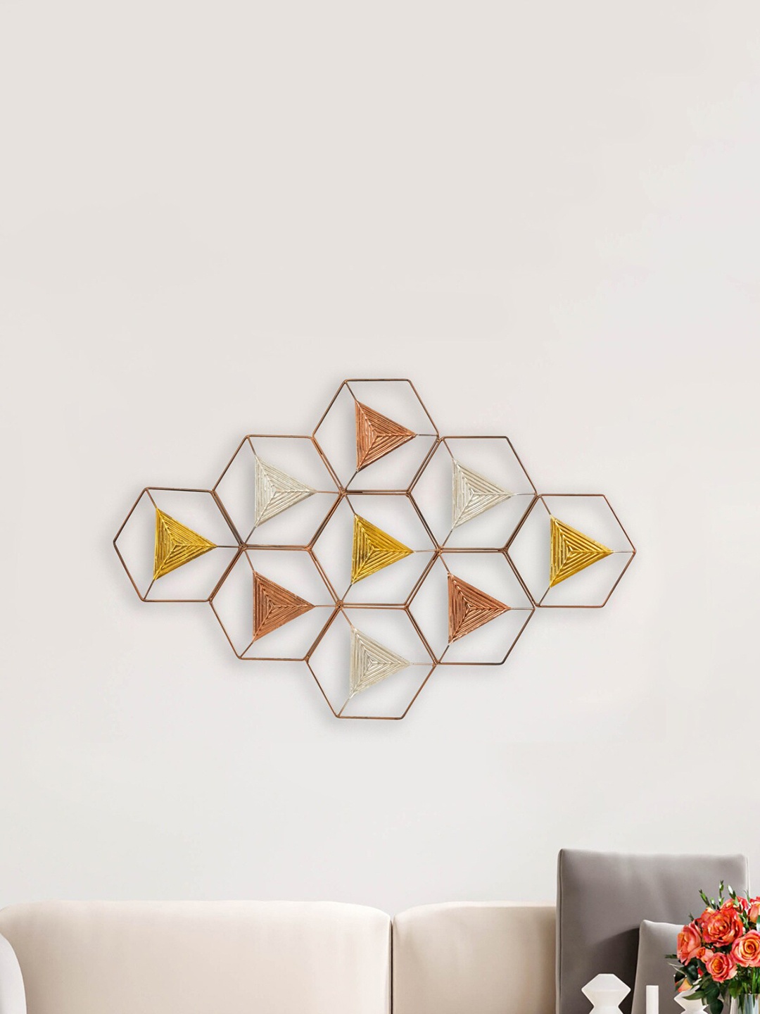 

Home Centre Multi-Coloured Textured Metal Wall Art