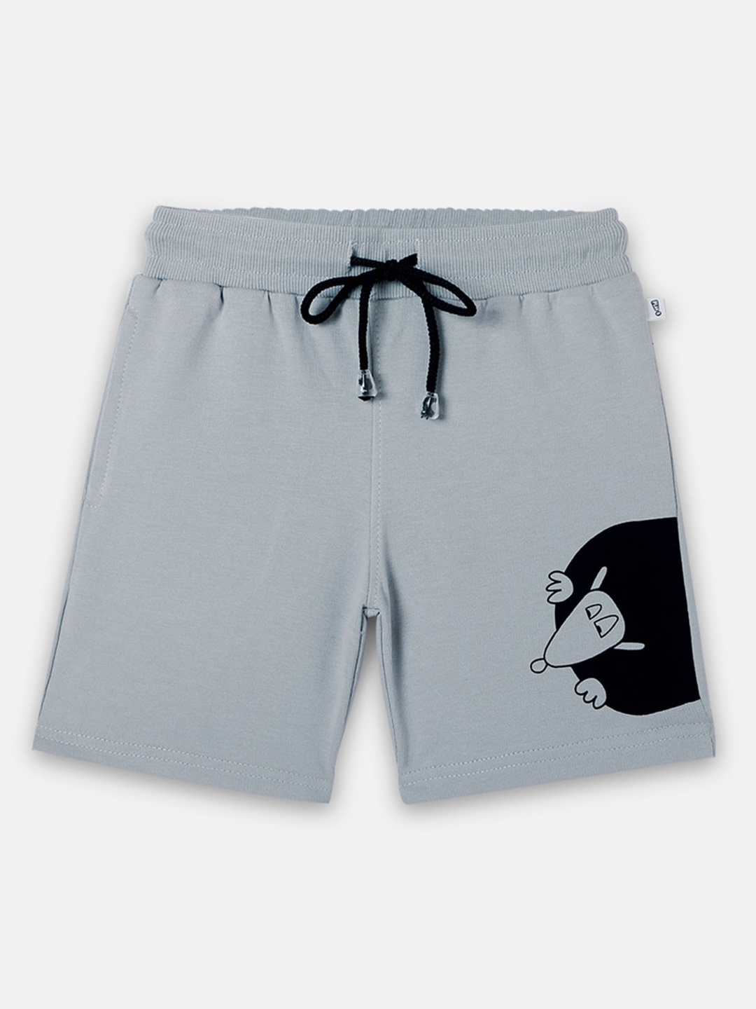 

You Got Plan B Boys Grey Printed High-Rise Shorts