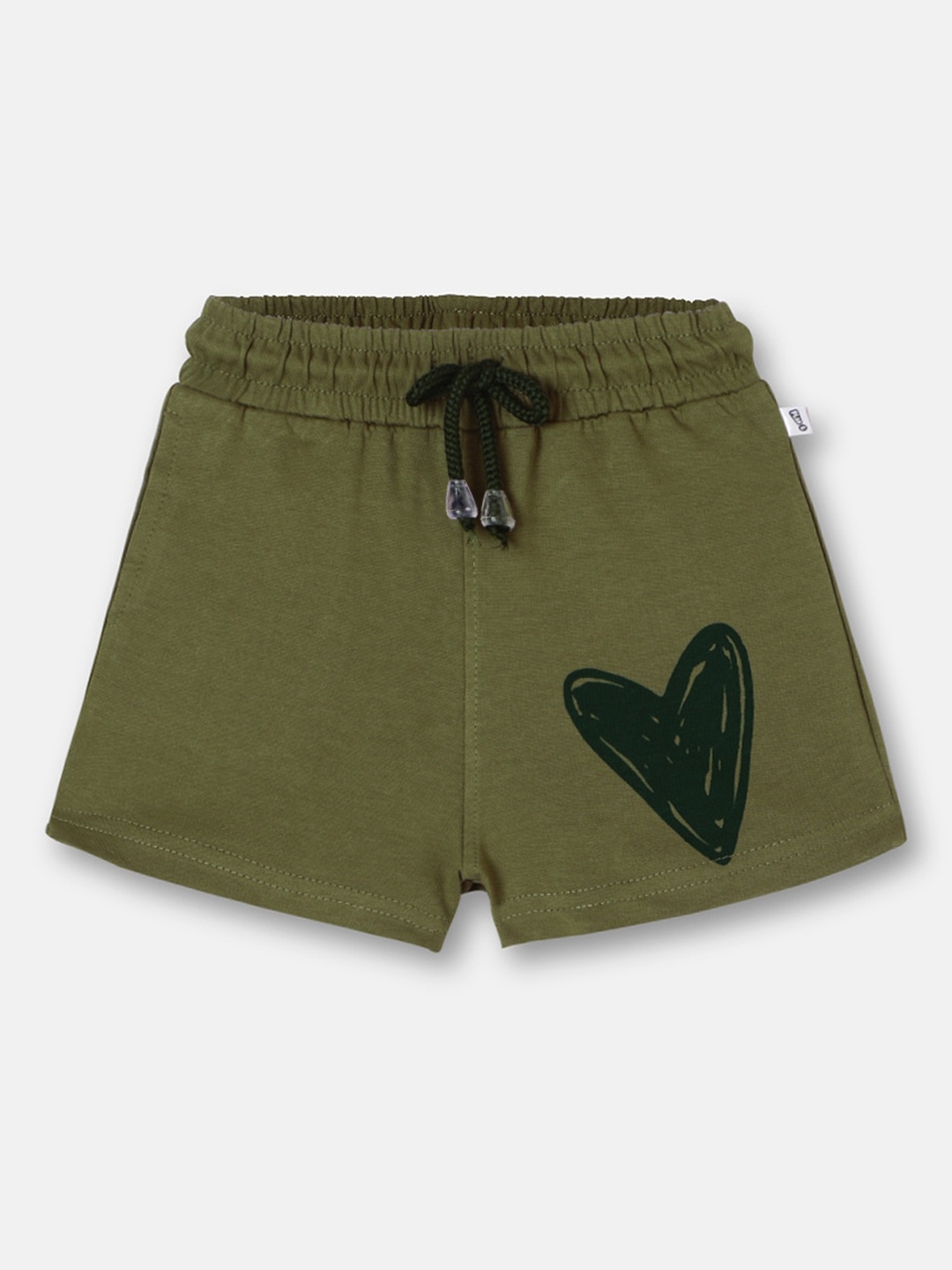 

You Got Plan B Girls Olive Green High-Rise Shorts