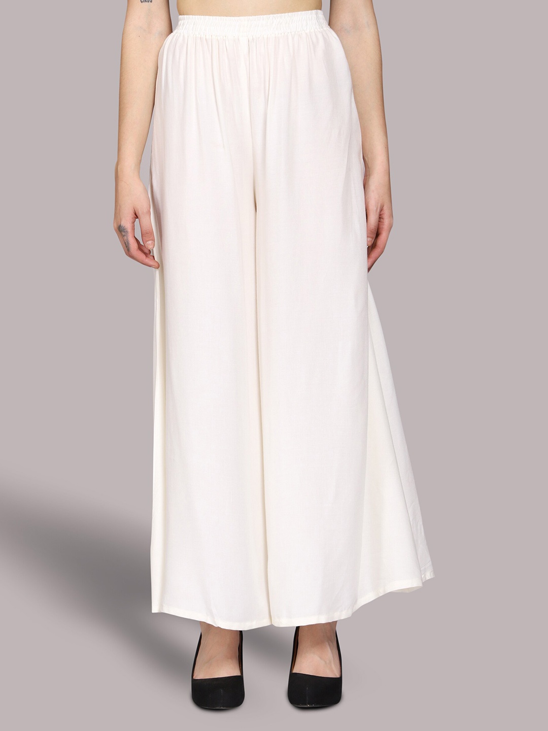 

Anuthi Women Cream-Coloured Ethnic Palazzos
