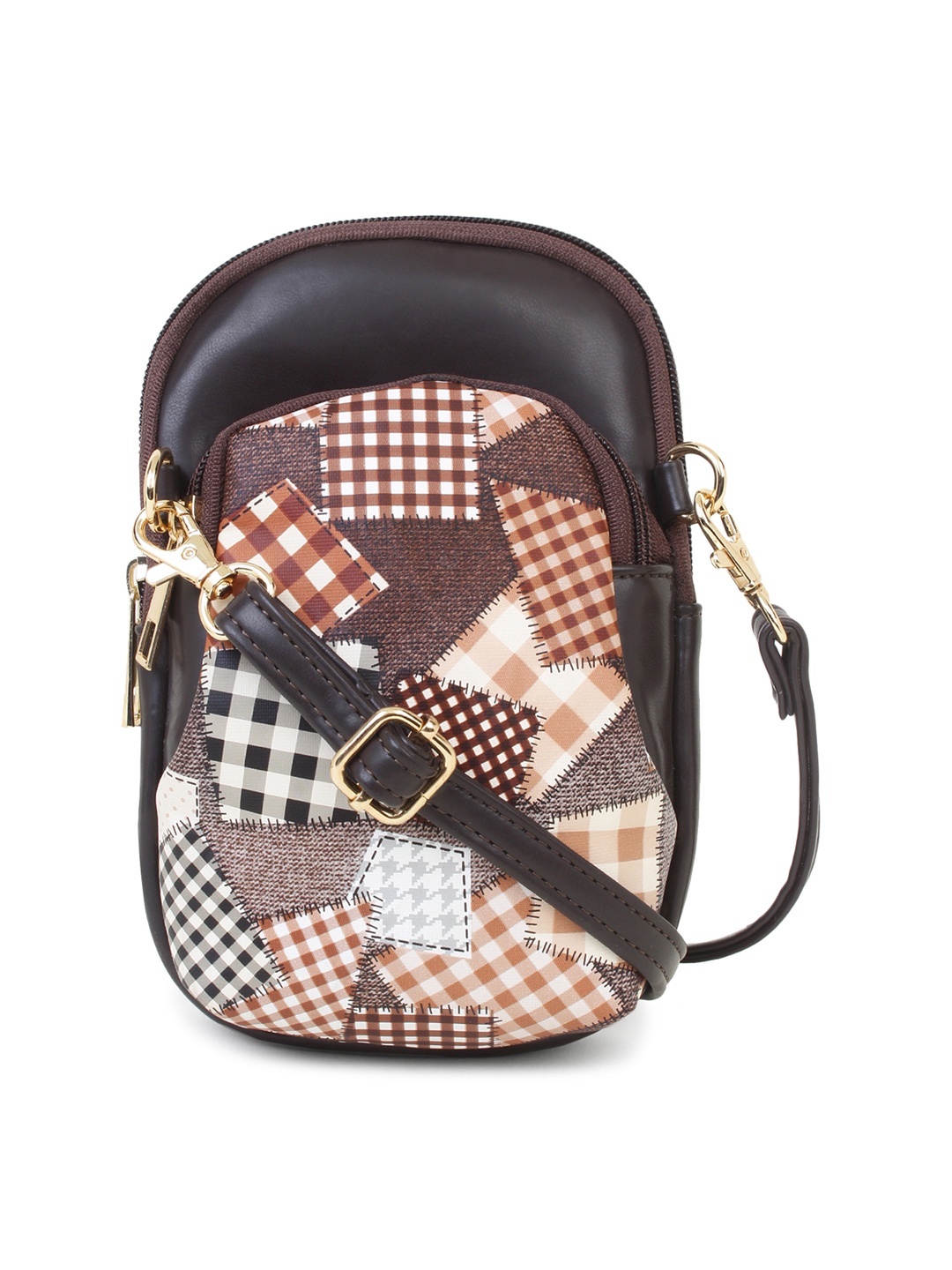 

Spice Art Brown Checked PU Sling Bag