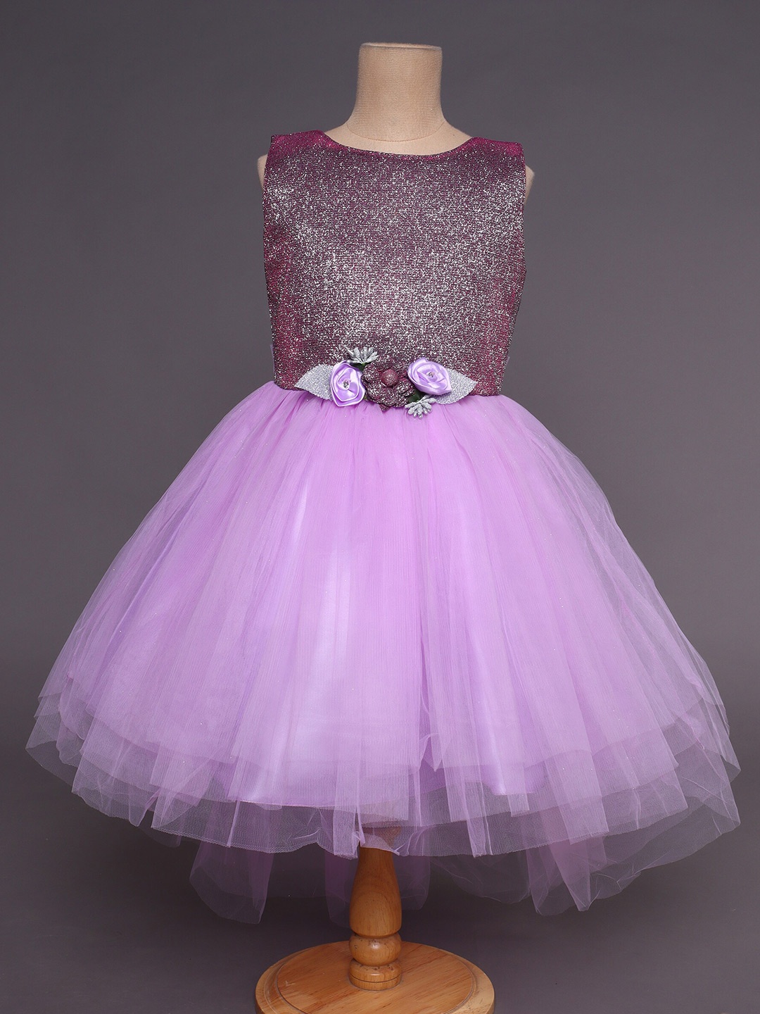

The Magic Wand Purple Fit And Flare Sparkly Dress