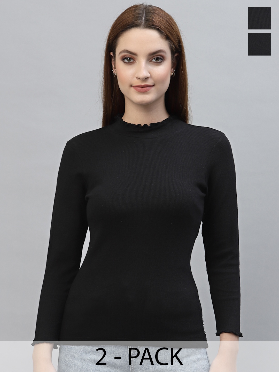 

Friskers Set of 2 Black Organic Cotton Top