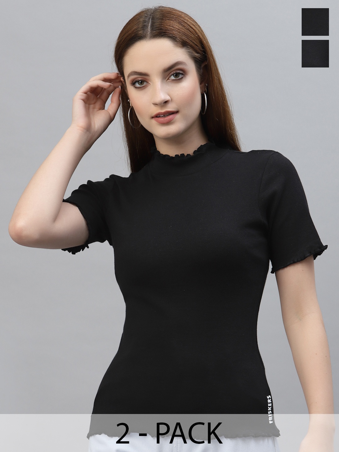 

Friskers Black Organic Cotton Top