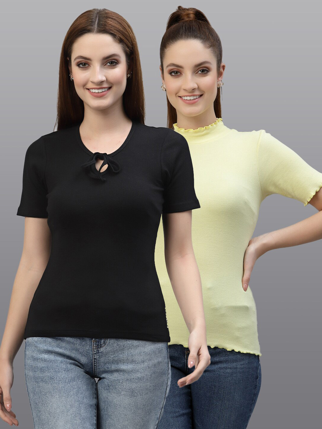 

Friskers Black & Yellow Organic Cotton Top
