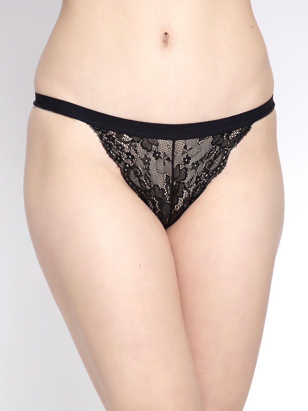 

PrettyCat Women Black Solid Seamless Thongs