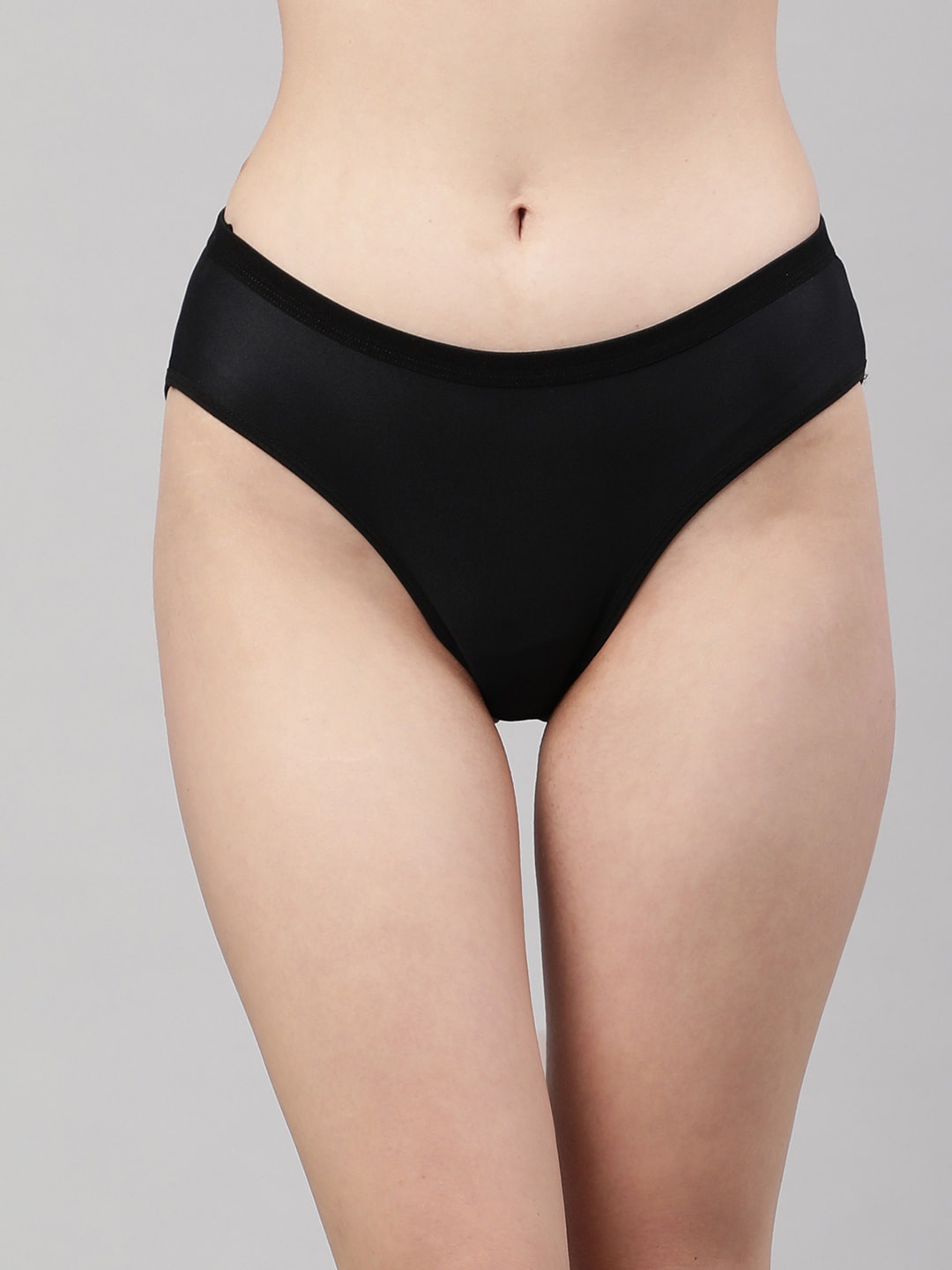 

PrettyCat Black Solid Hipster Briefs PC-PA-6052-BLK-S-Black
