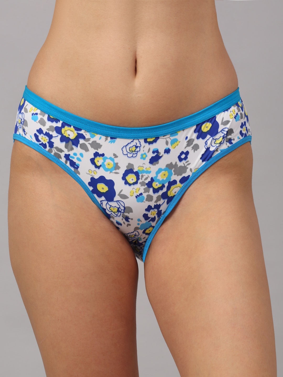 

PrettyCat Women Blue Printed Bikini Briefs