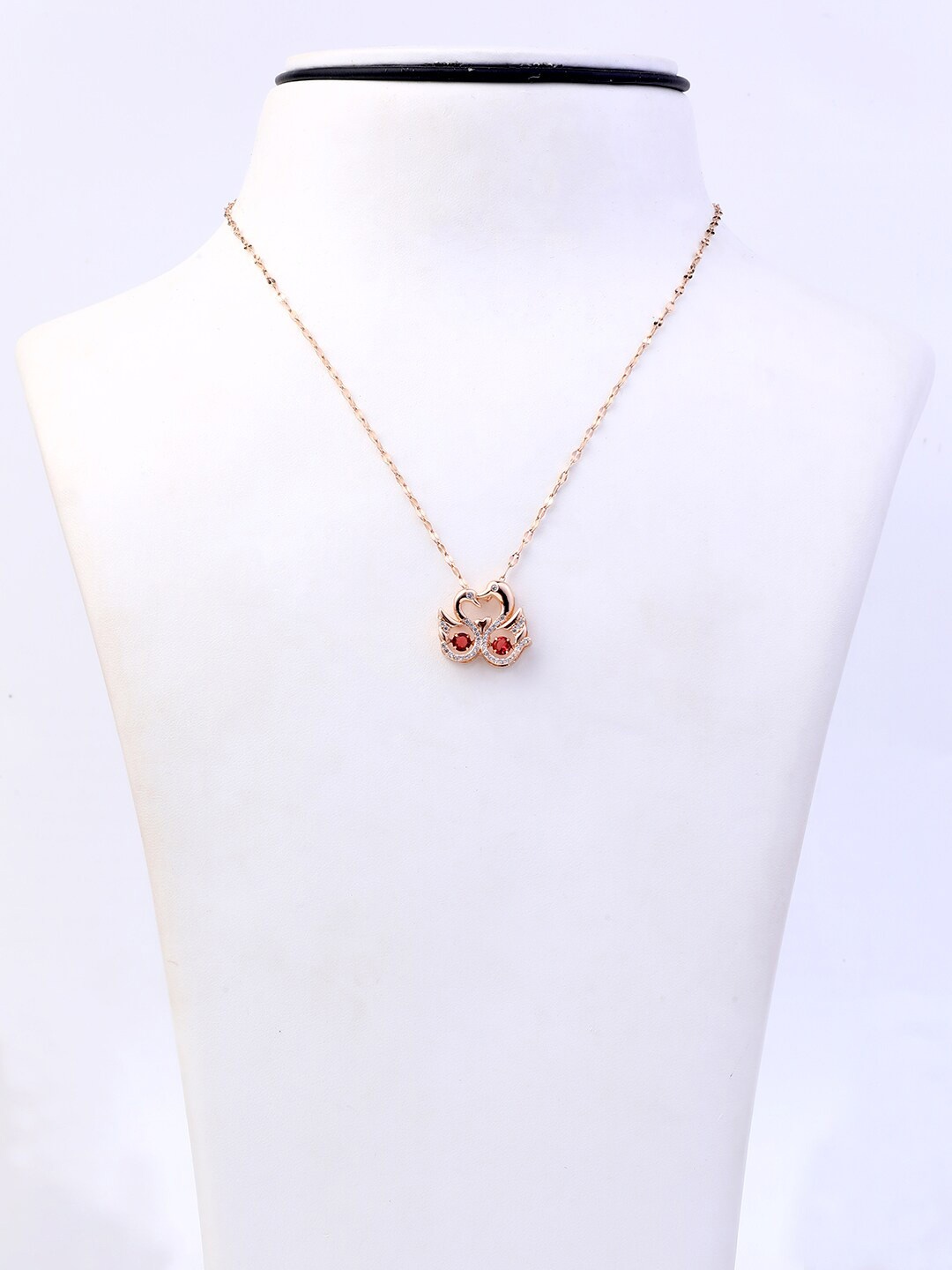 

Vita Bella Red & Rose Gold-Plated Dancing Duck Pendant & Necklace