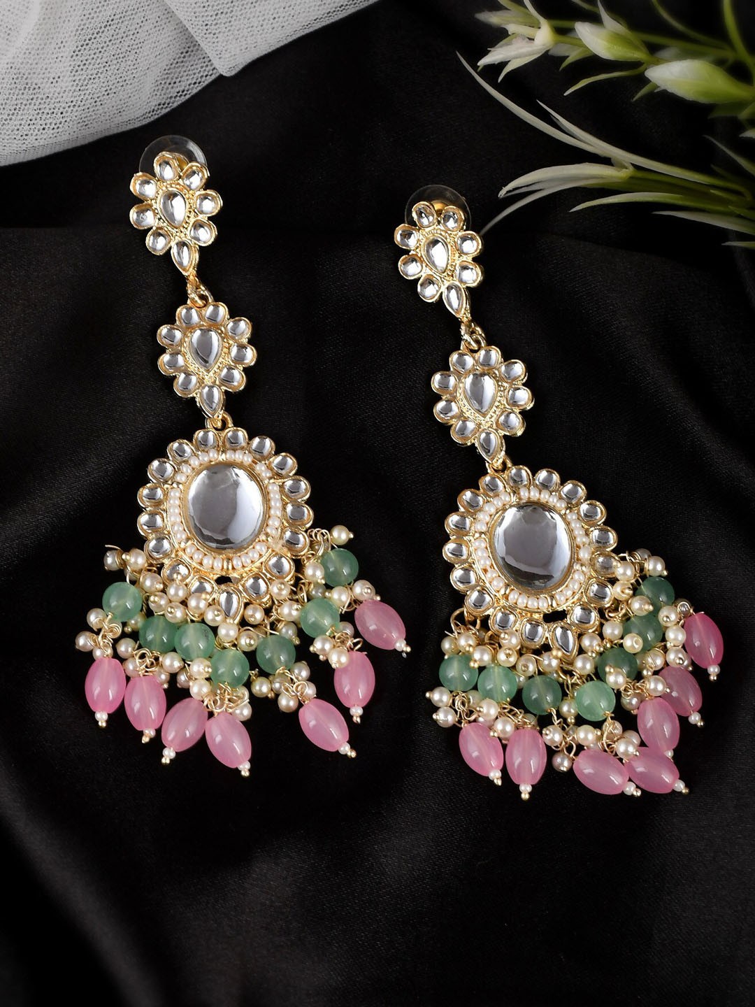 

Shoshaa Pink Contemporary Drop Earrings