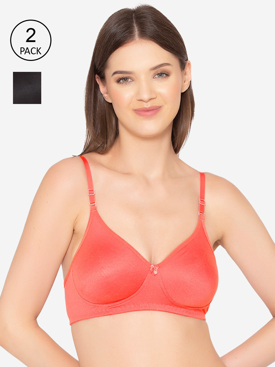 

GROVERSONS Paris Beauty Women Set of 2 Bra, Black