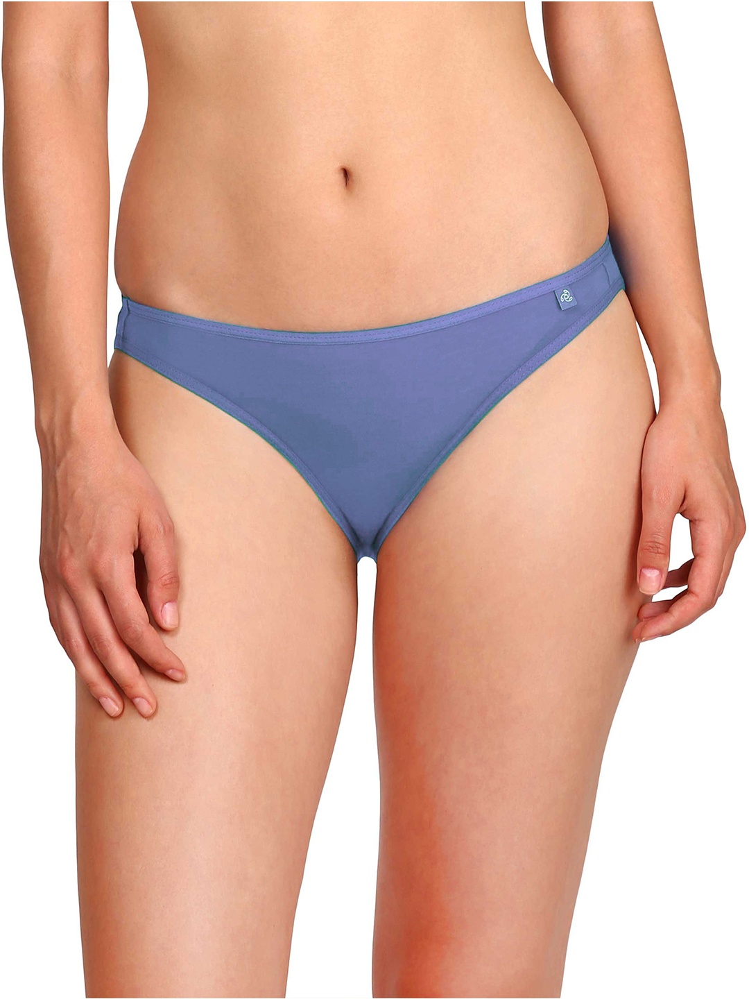 

Jockey Super Combed Cotton Stretch Low Waist Bikini With Concealed Waistband -SS02, Blue