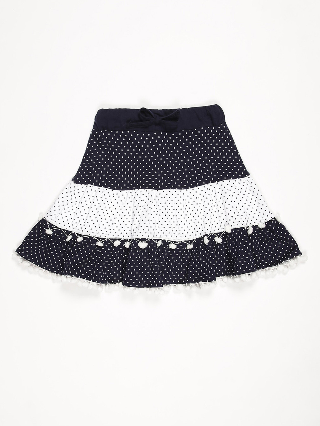 

V2 Value & Variety Girls Blue Printed Pure cotton A-Line Skirt