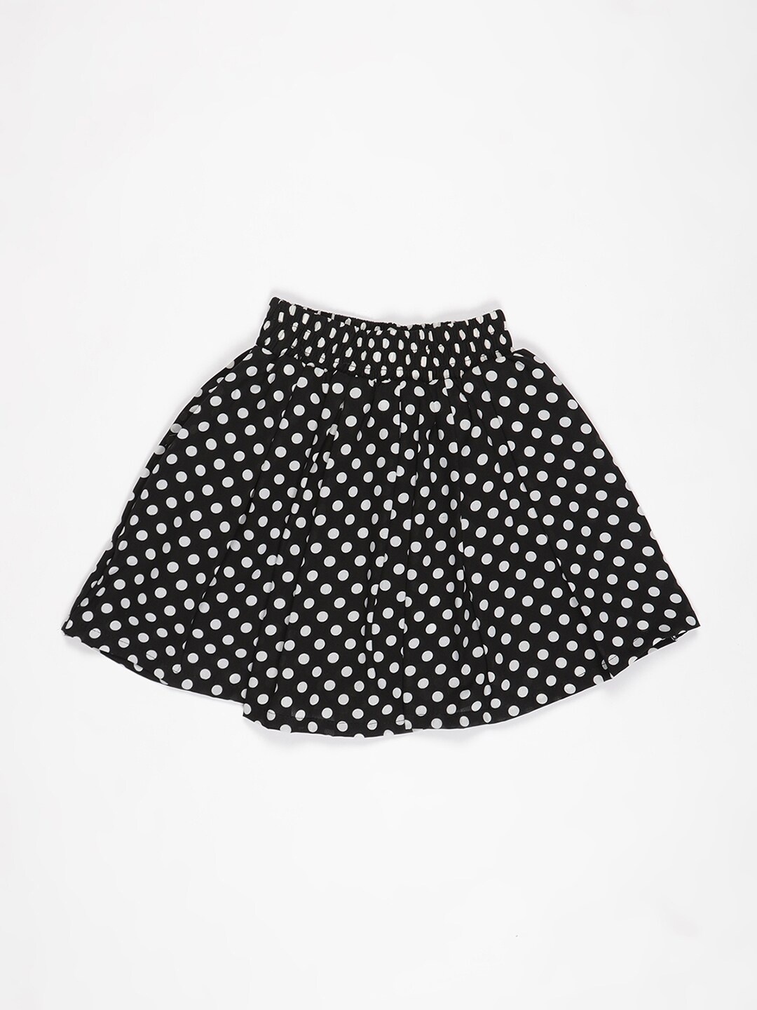 

V2 Value & Variety Girls Black Printed Polka Dot Skirts