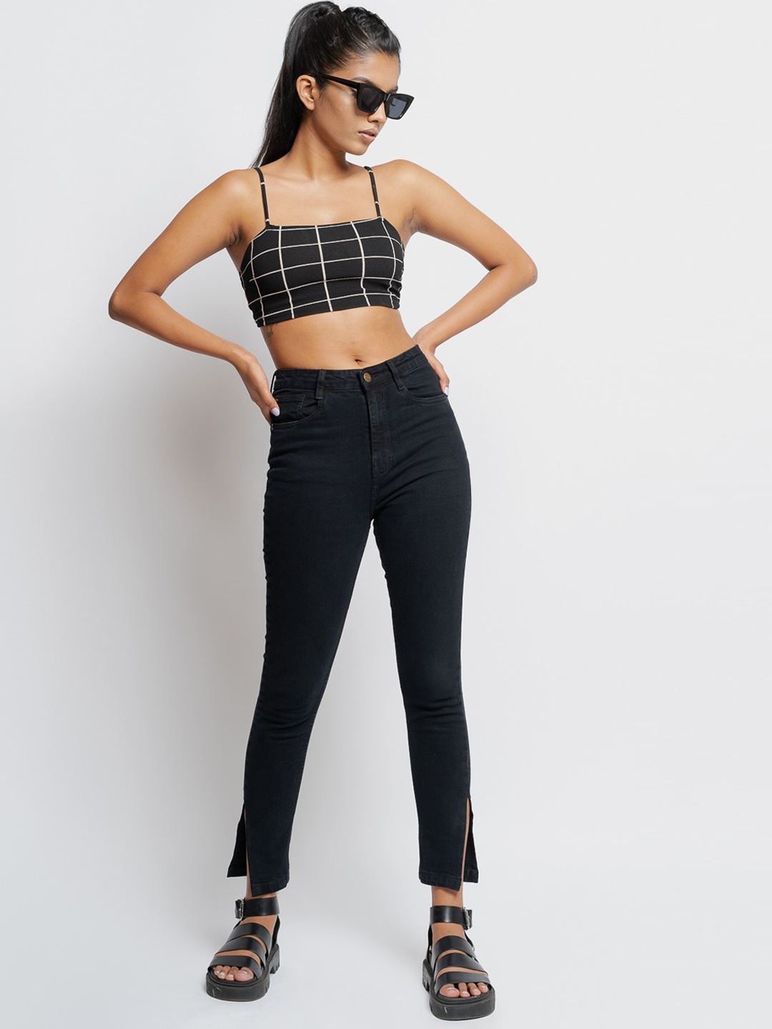 

FREAKINS Women Black Skinny Fit High-Rise Jeans