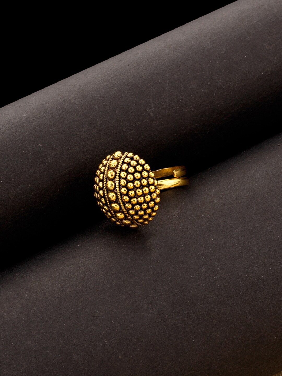 

Voylla Gold-Plated Ball Studded Finger Ring