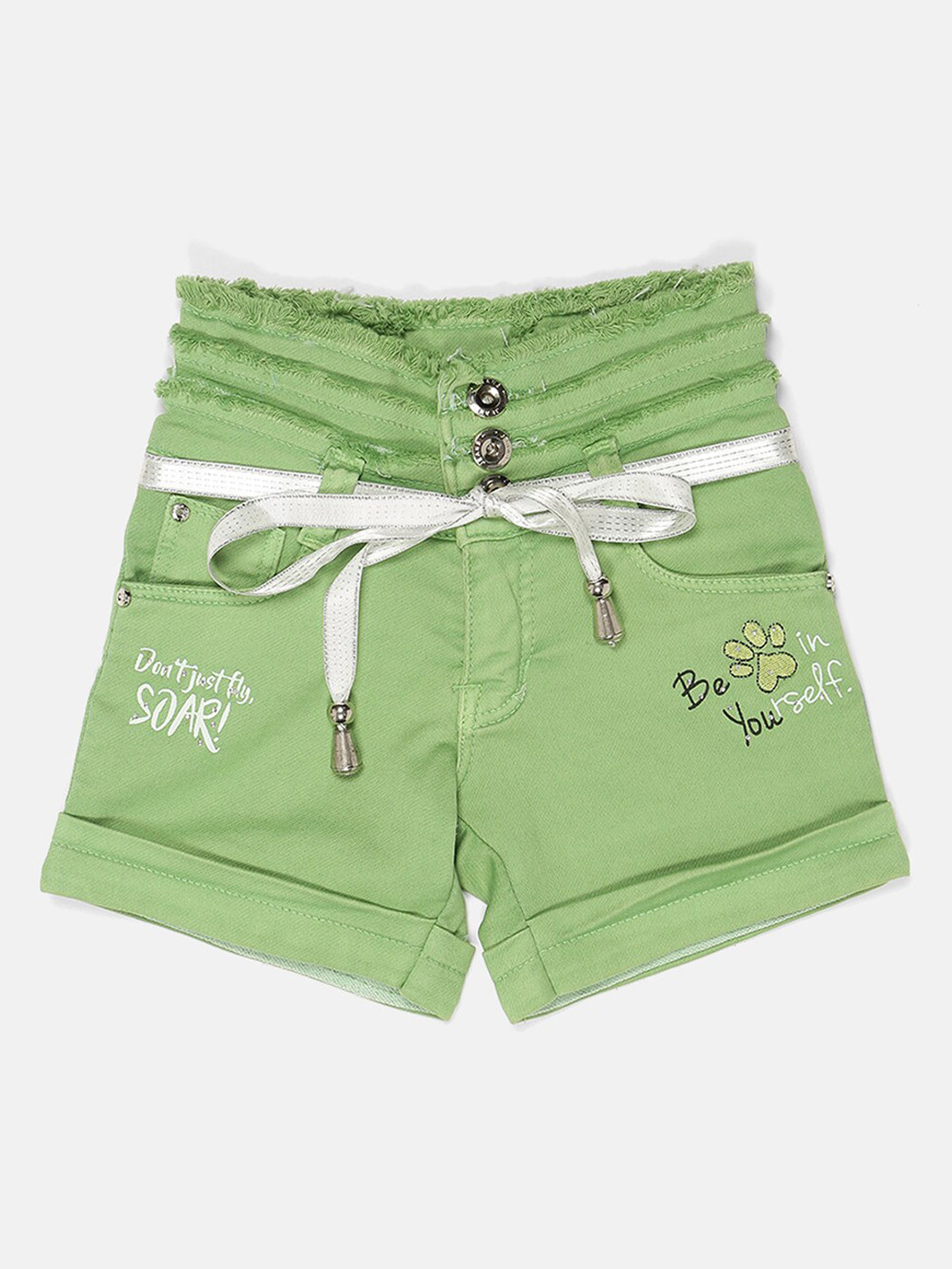 

V2 Value & Variety Girls Green Floral Shorts