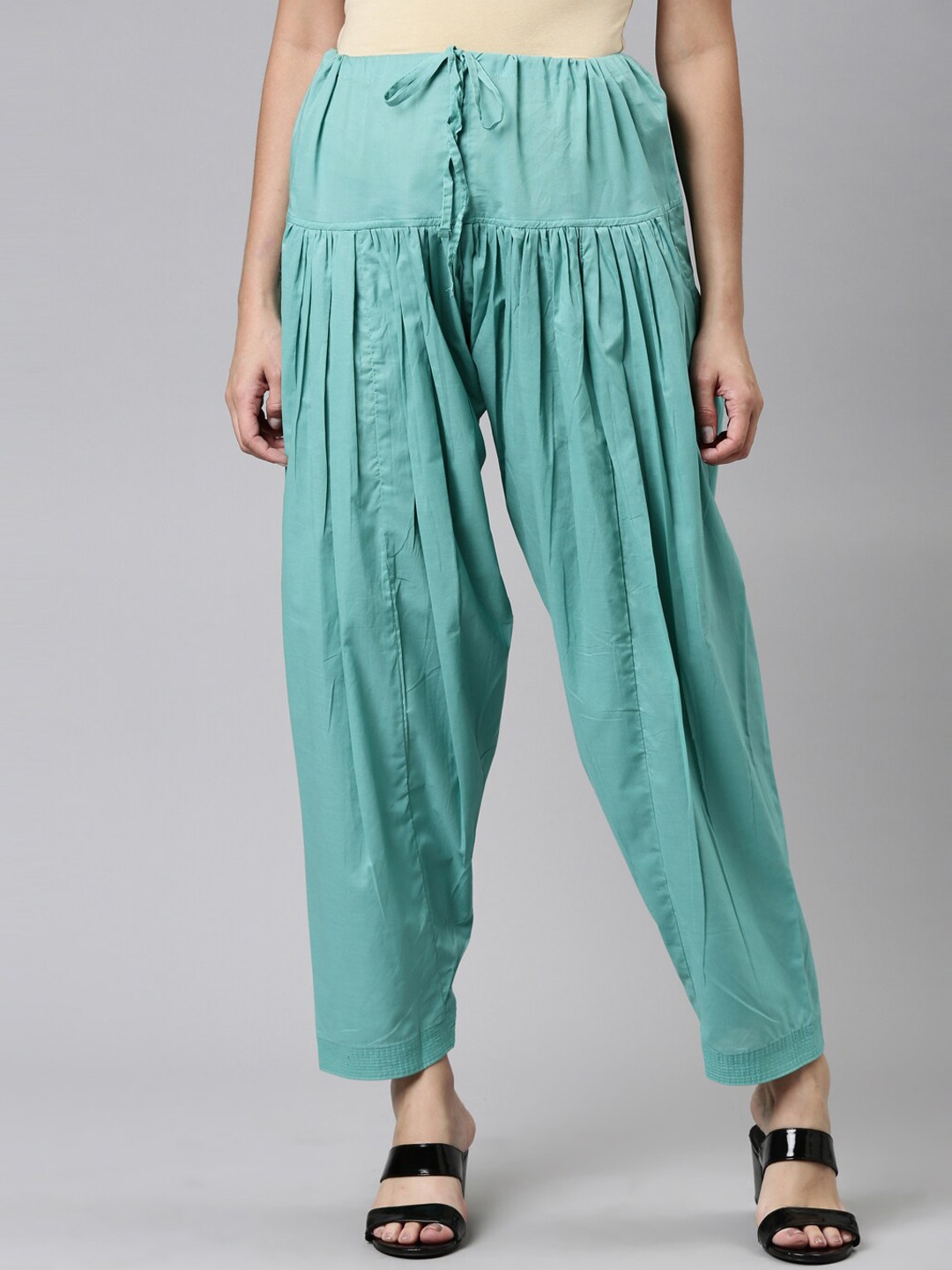 

Go Colors Women Green Relaxed Pleated Salwar