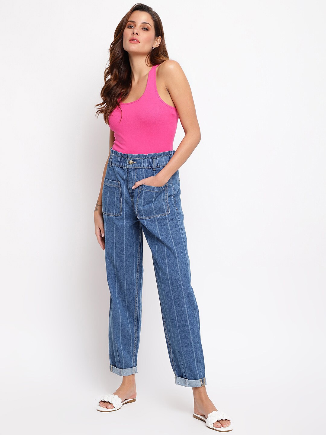 

TALES & STORIES Women Blue Stretchable Jeans