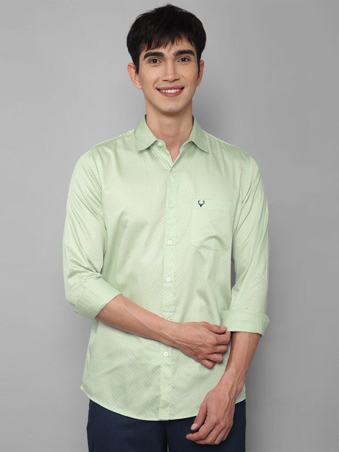 

Allen Solly Men Green Slim Fit Casual Shirt