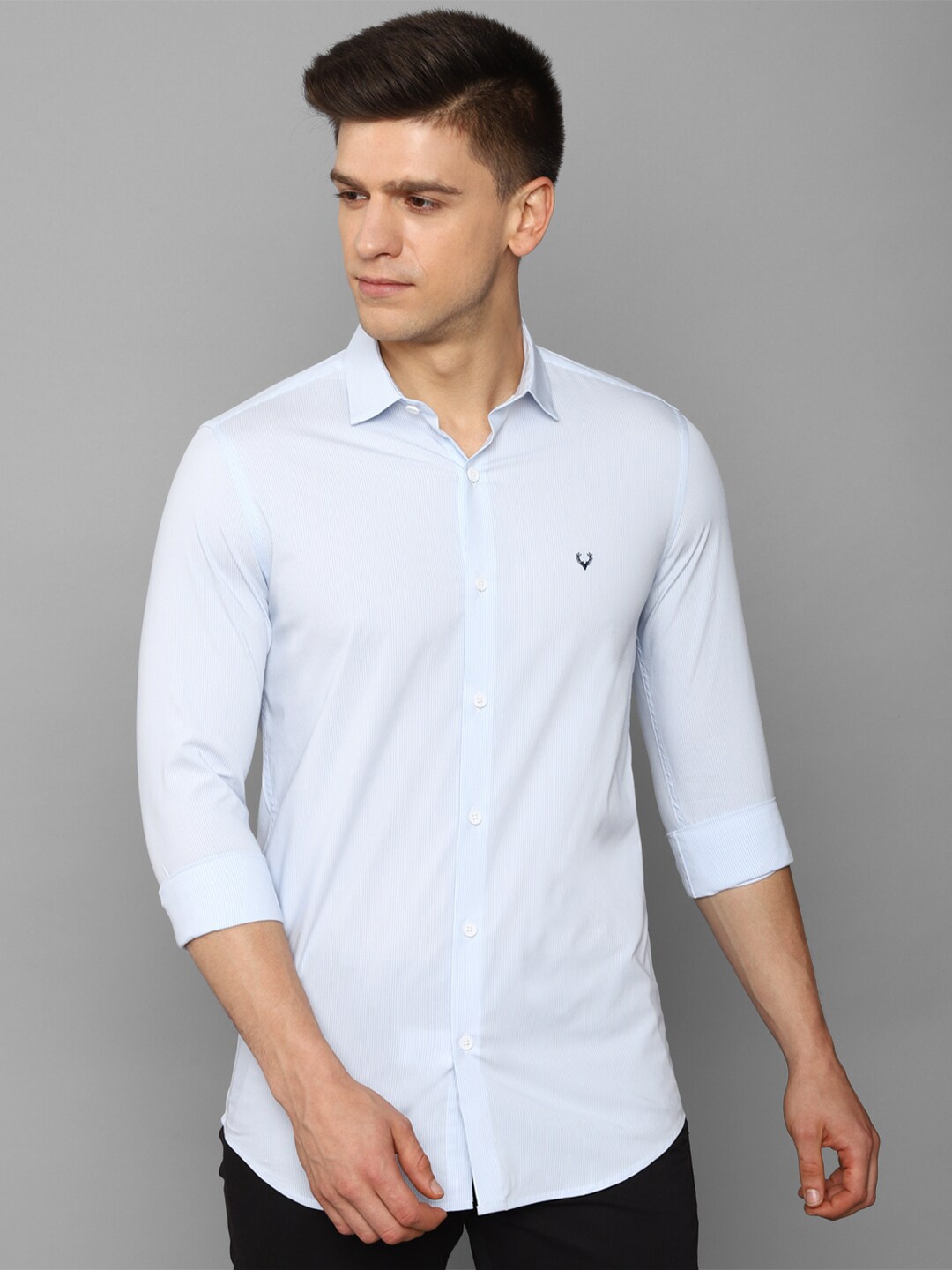 

Allen Solly Men Blue Slim Fit Casual long sleeve Shirt
