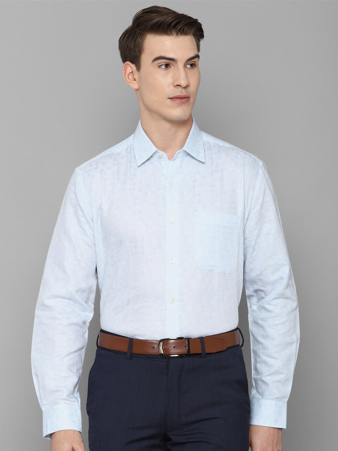 

Luxure by Louis Philippe Men Blue Formal Shirt