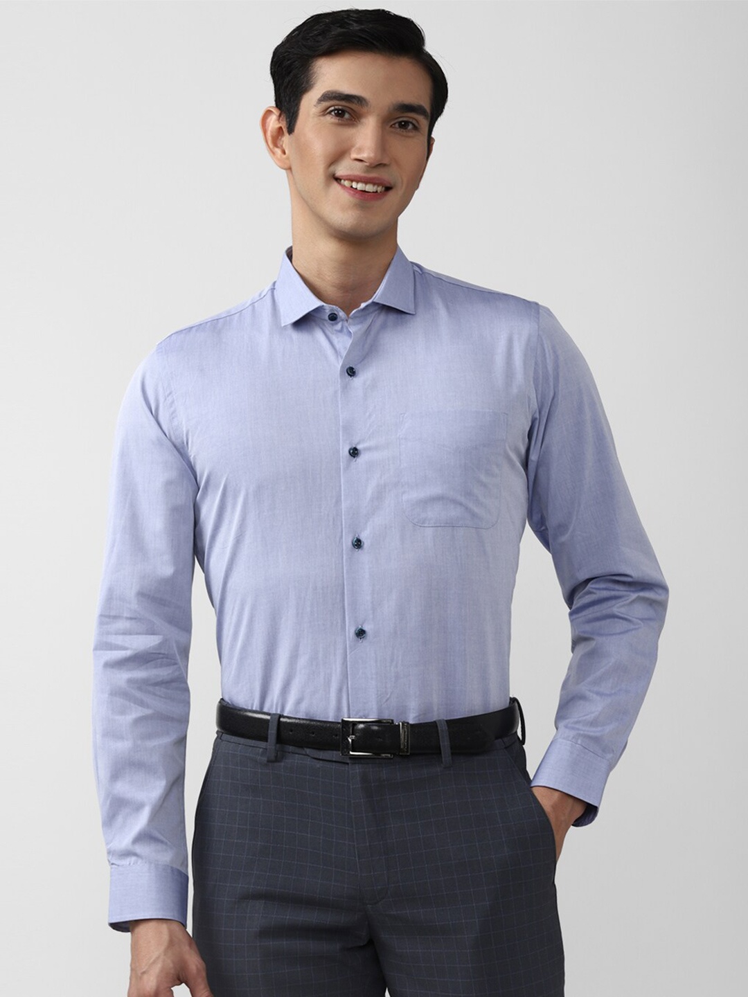 

Peter England Men Blue Slim Fit Formal Shirt