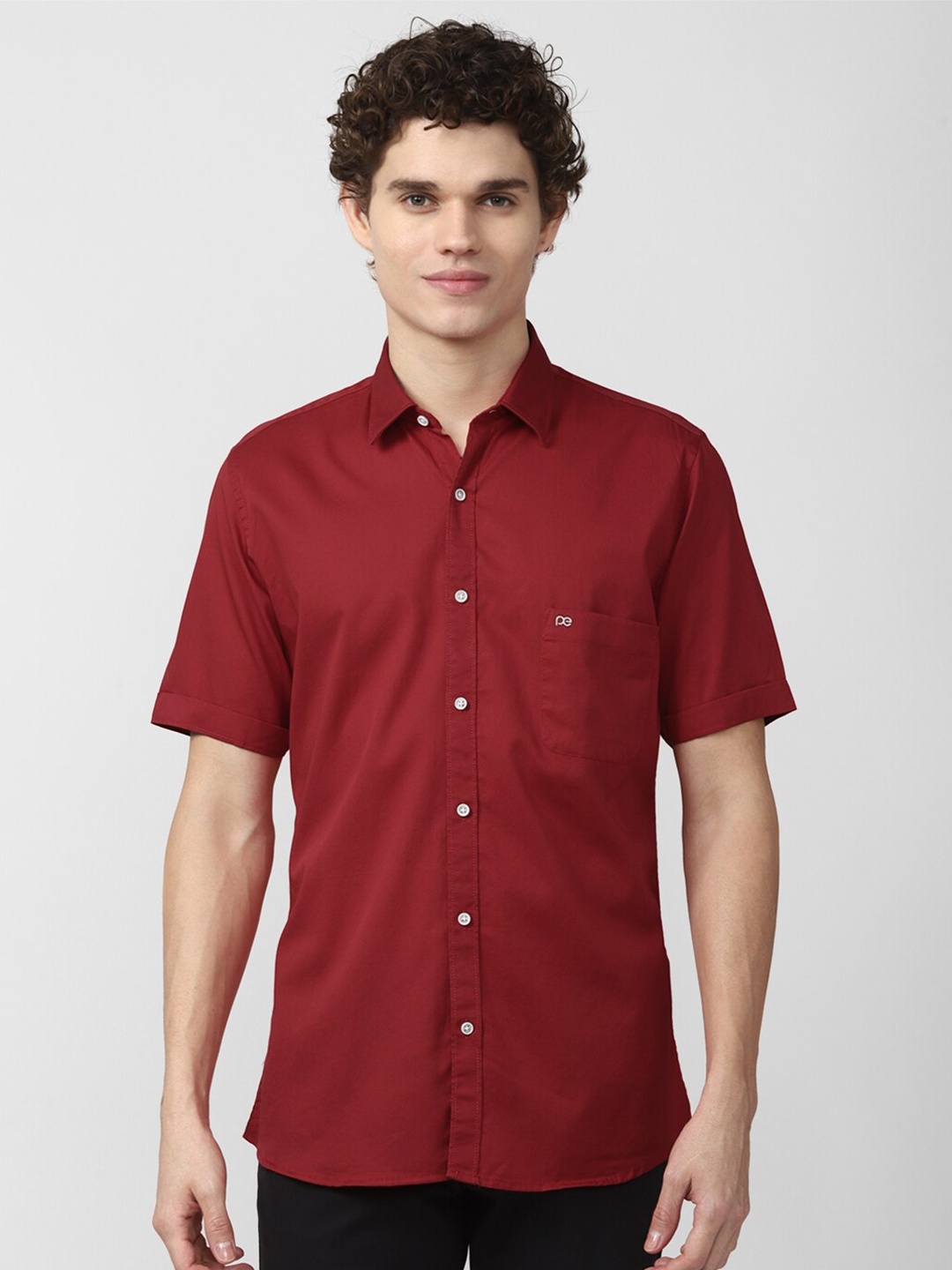 

Peter England Casuals Men Maroon Slim Fit Casual Shirt