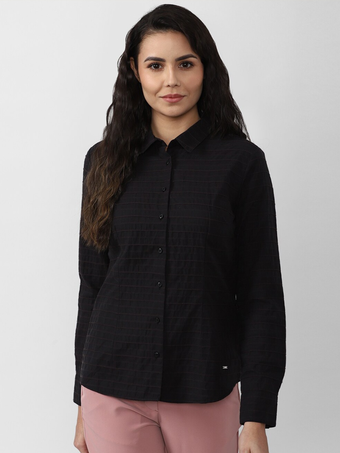

Van Heusen Woman Women Black Casual Shirt