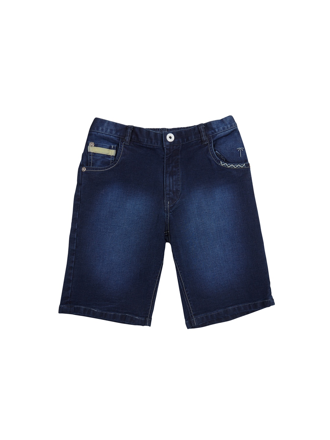 

Palm Tree Boys Blue Washed Regular Fit Denim Shorts