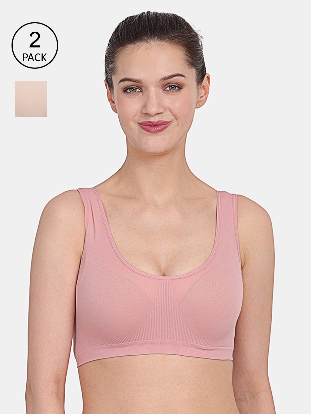 

Amour Secret Pack of 2 Peach-Coloured & Nude-Coloured Bra