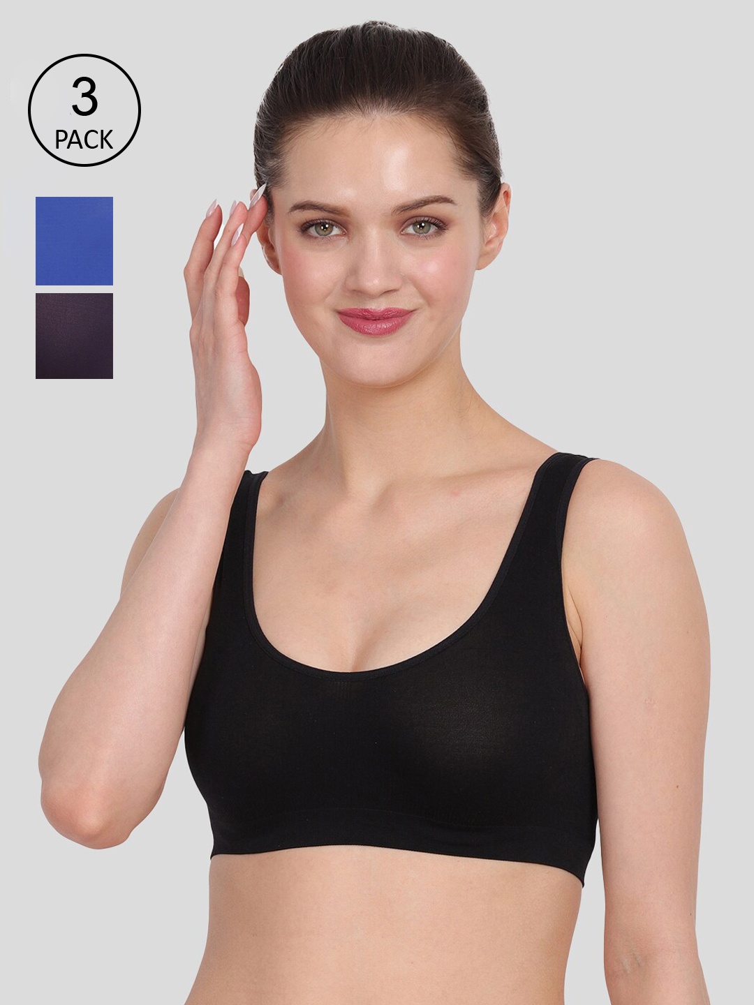 

Amour Secret Women Pack of 3 Bra, Black