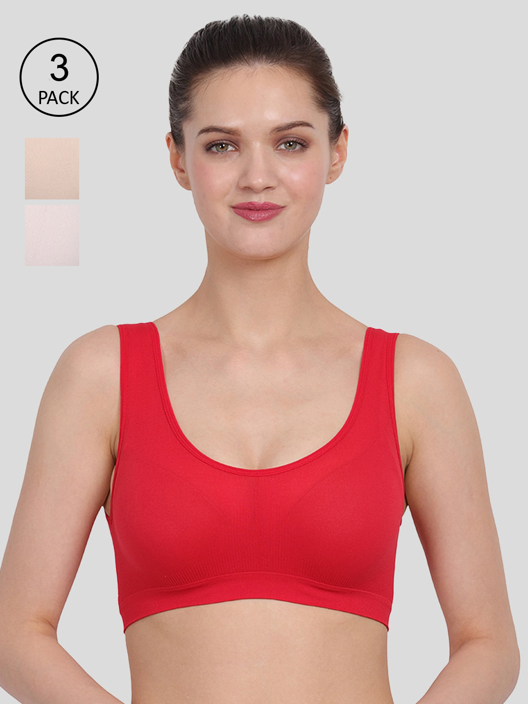 

Amour Secret Women Pack of 3 Bra, Red