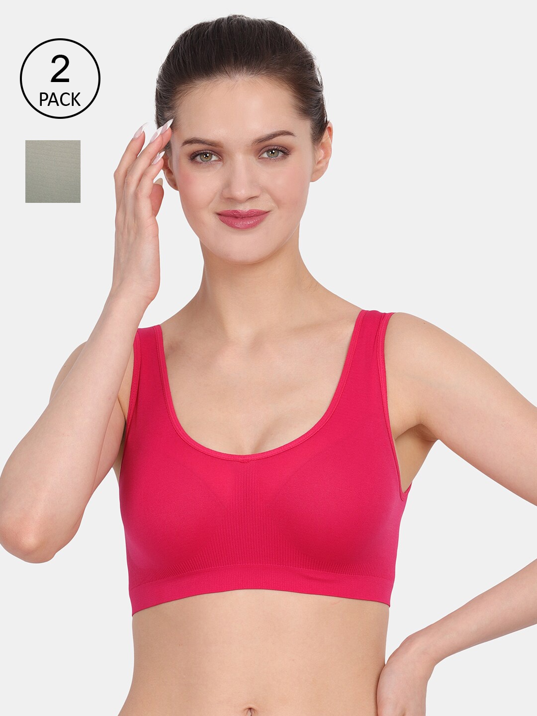 

Amour Secret Women Pink & Green Bra
