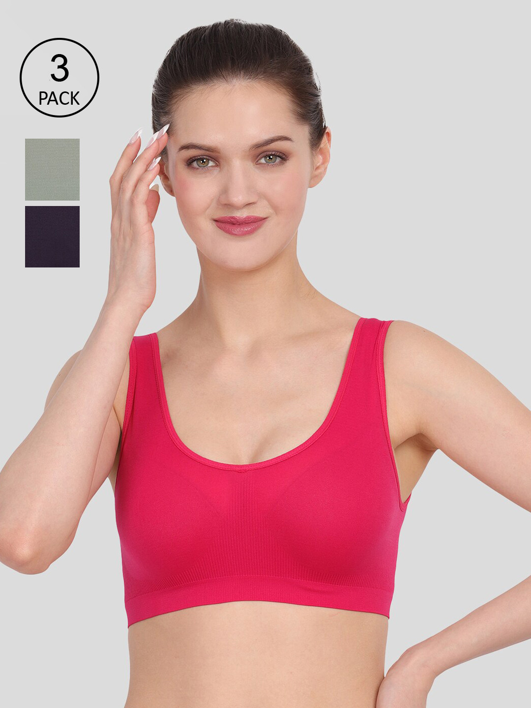 

Amour Secret Women Pink & Green Bra