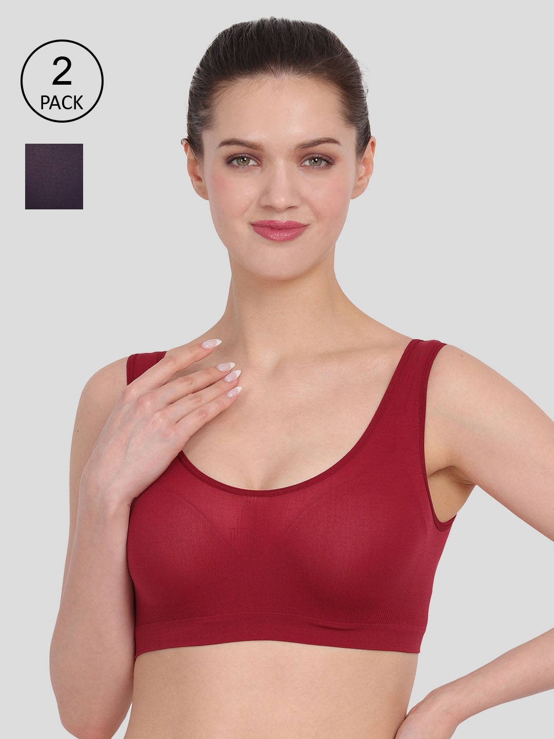 

Amour Secret Maroon & Navy Blue Bra Pack Of 2
