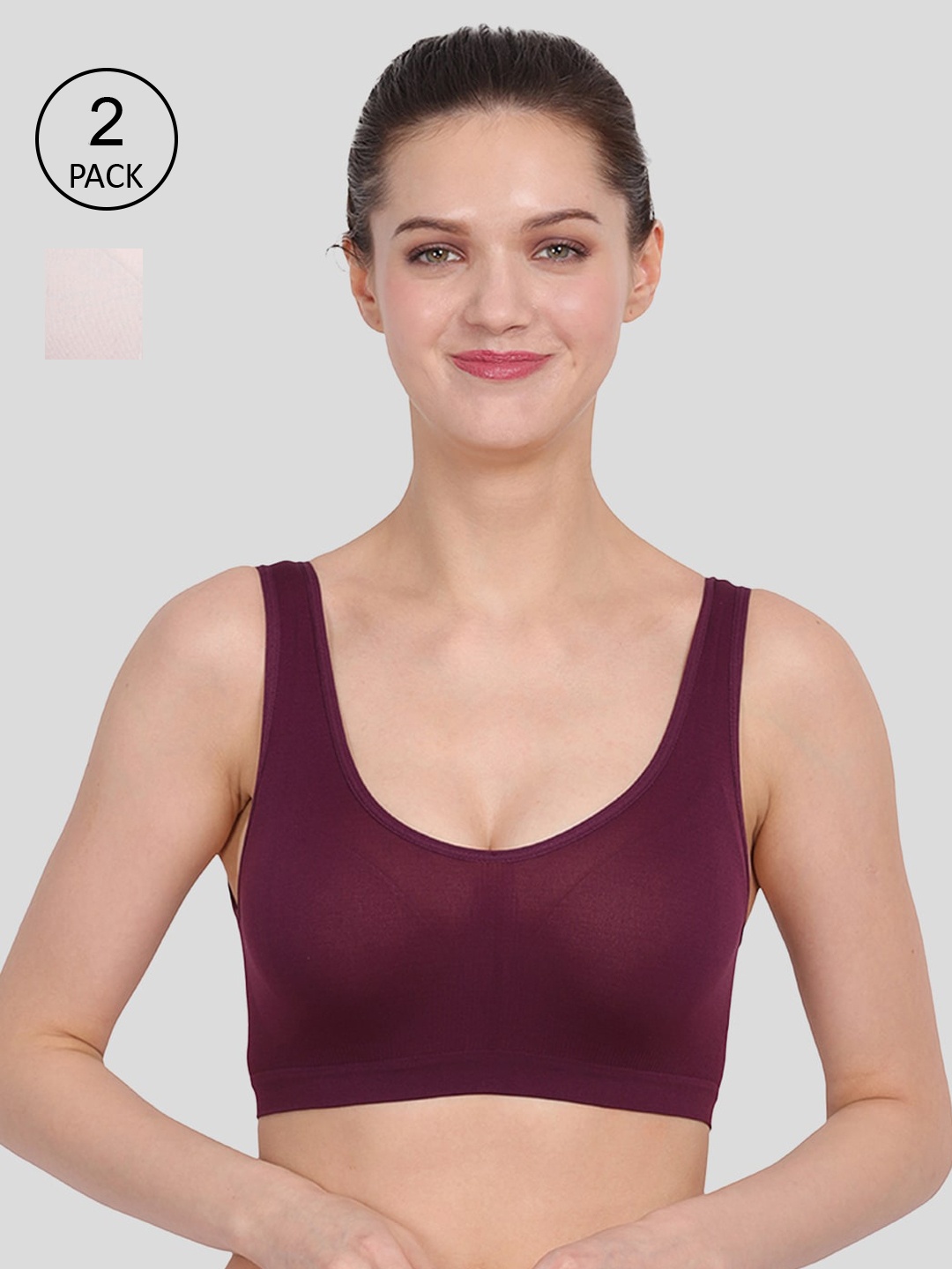 

Amour Secret Purple & White Non Padded Bra