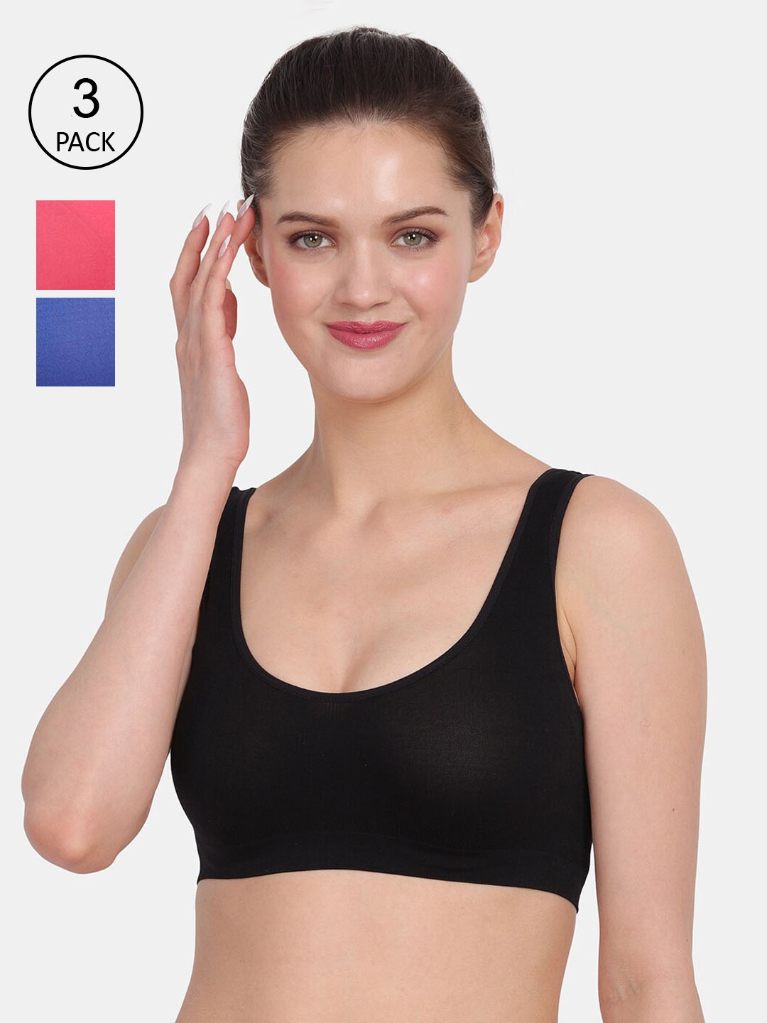 

Amour Secret Women Blue & Black Pack of 3 Bra