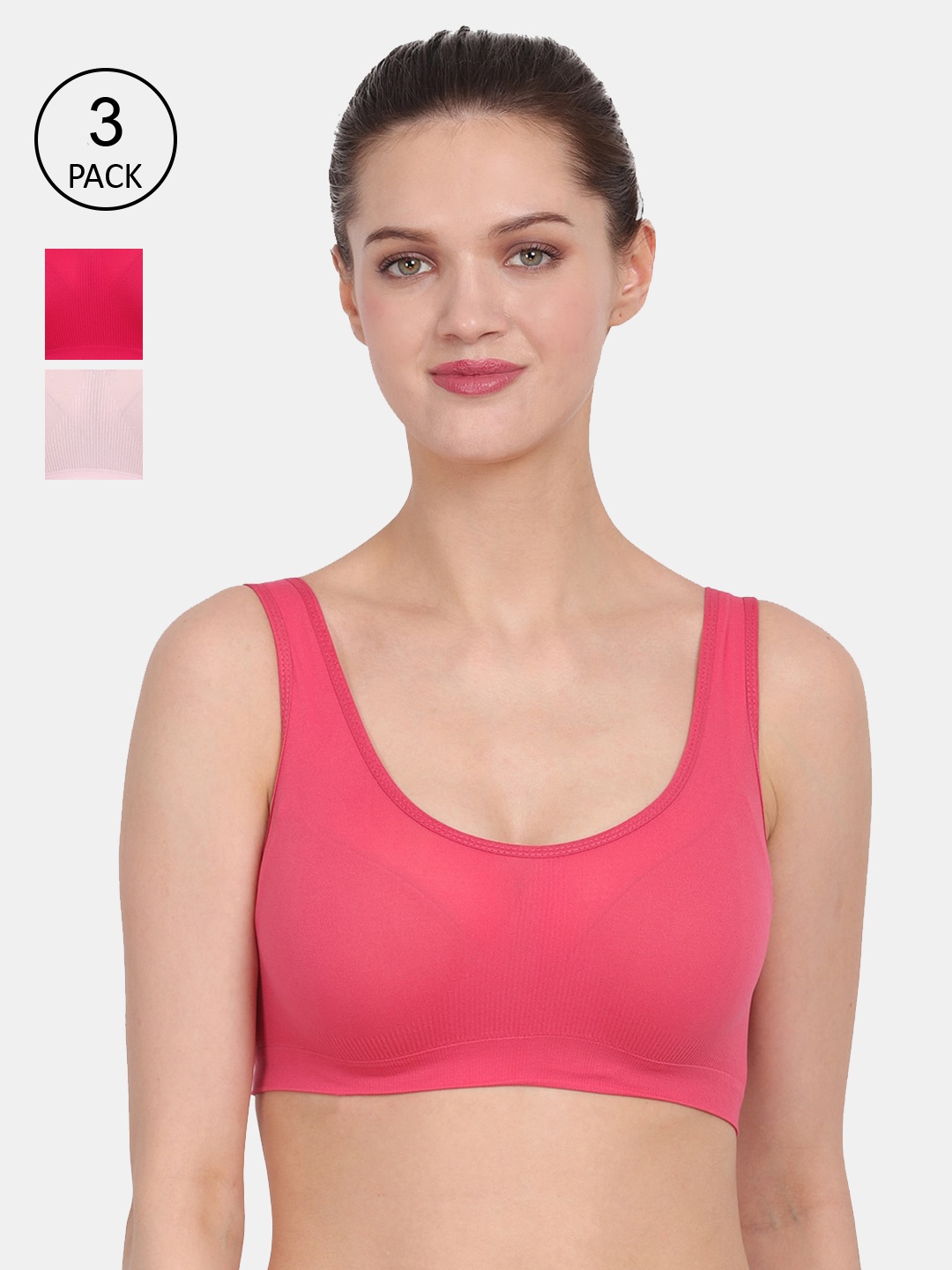 Amour Secret Women's Non Padded Air Bra Pack Of 3, Coral