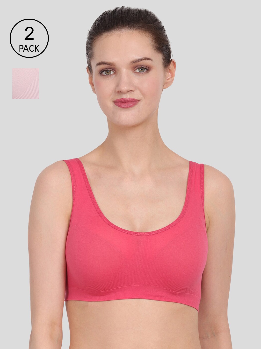 

Amour Secret Pack Of 2 Pink & Coral Everyday Bra