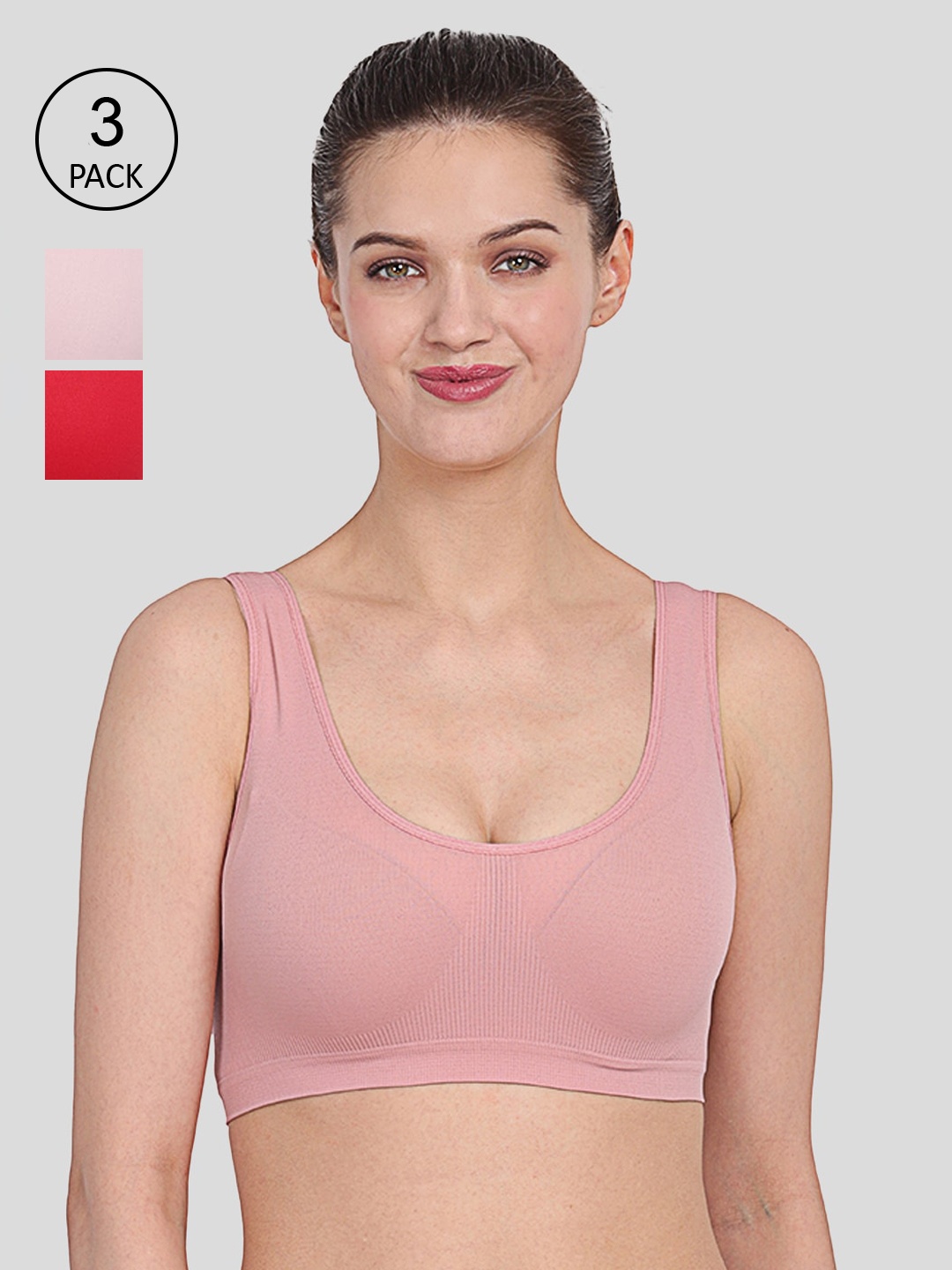 

Amour Secret Peach-Coloured & Pink Bra