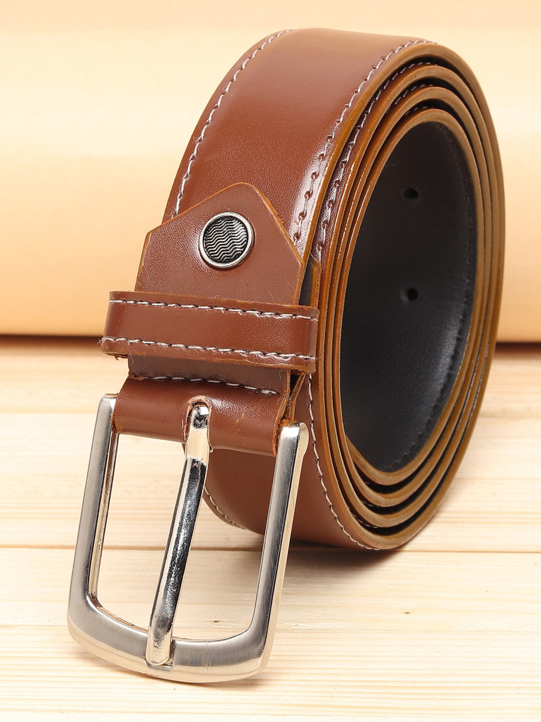 

ZORO Men Tan PU Belt