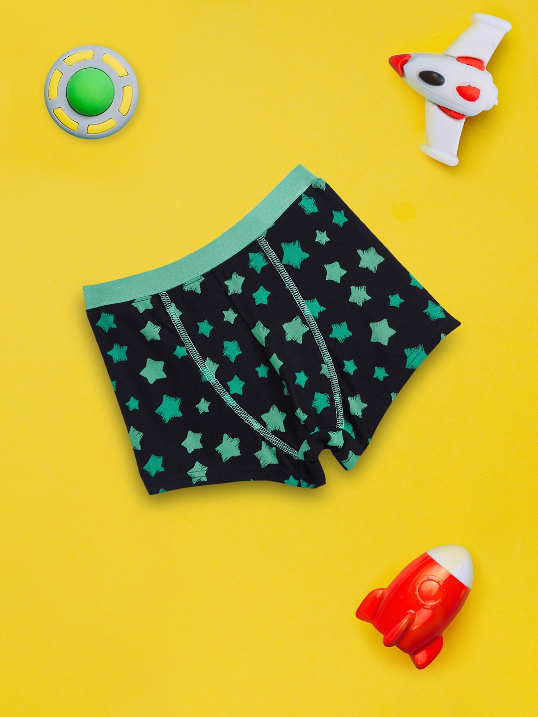 

XY Life Boys Black & Green Astro Green Starry Intellisoft Tencel Modal Trunks