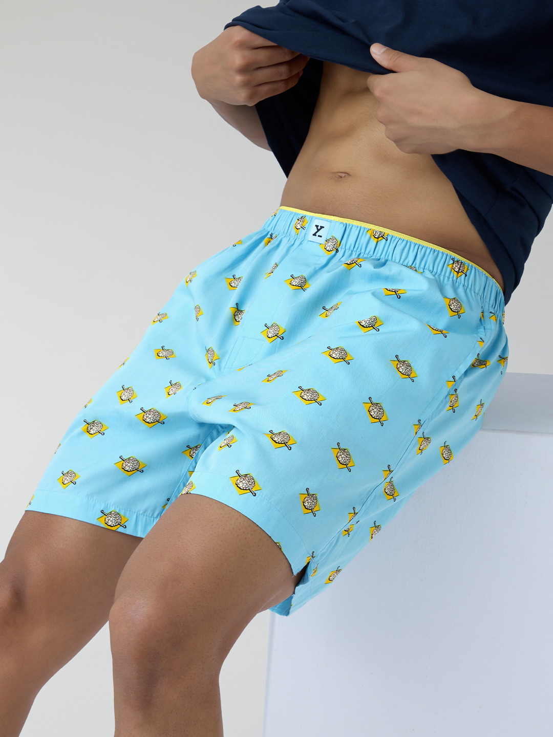 

XYXX Men Blue Printed Pure Cotton Anti-Bacterial Boxers XYBOX54