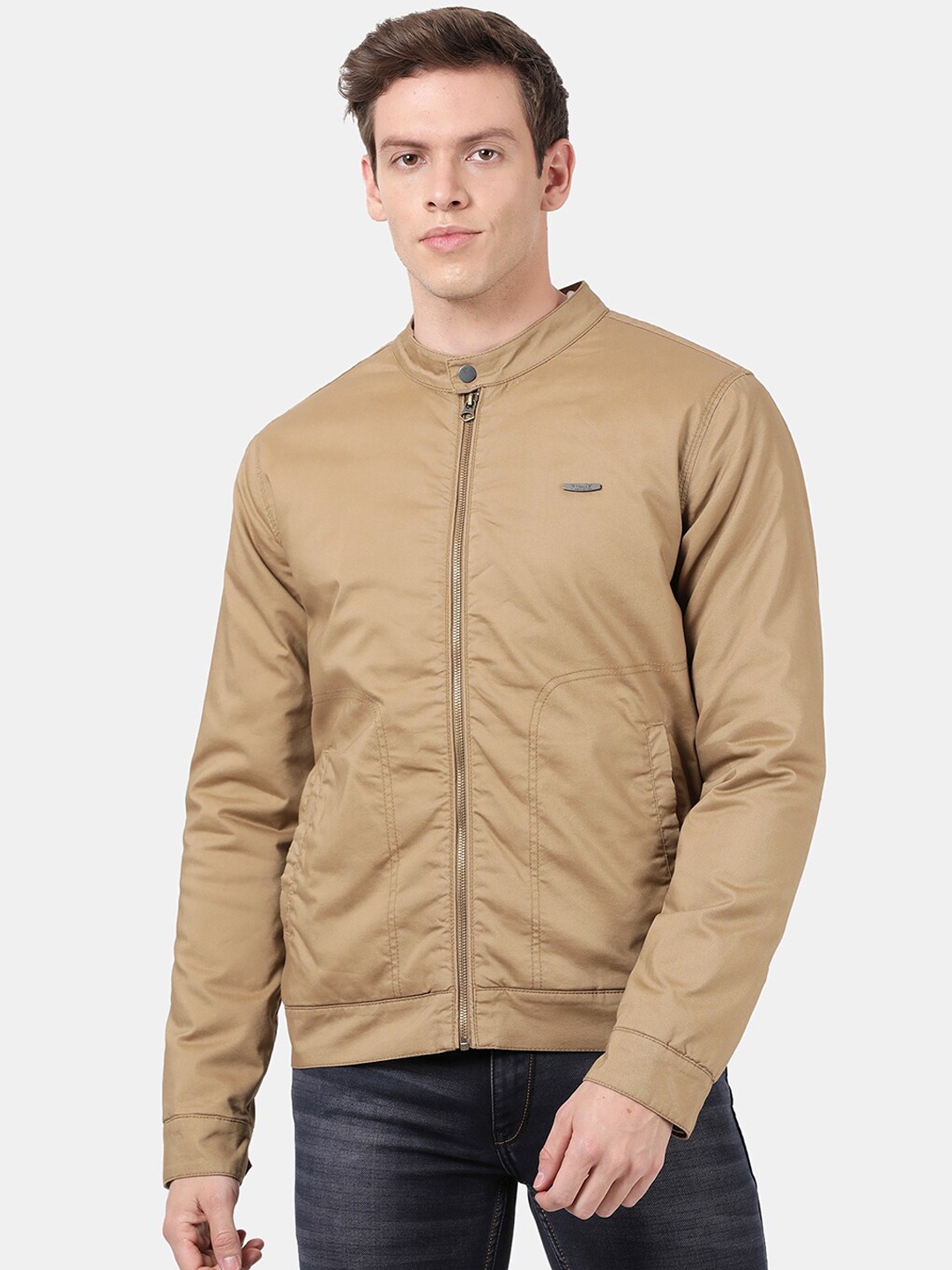 

t-base Men Brown Windcheater Padded Jacket