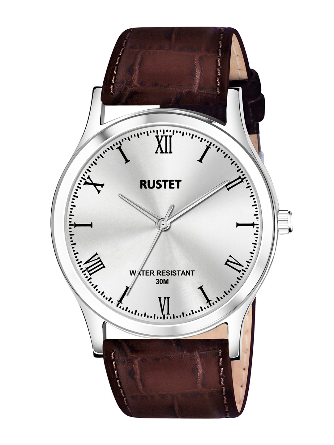 

RUSTET Men Brass Dial & Leather Straps Analogue Watch TIMEXBROWN, Brown