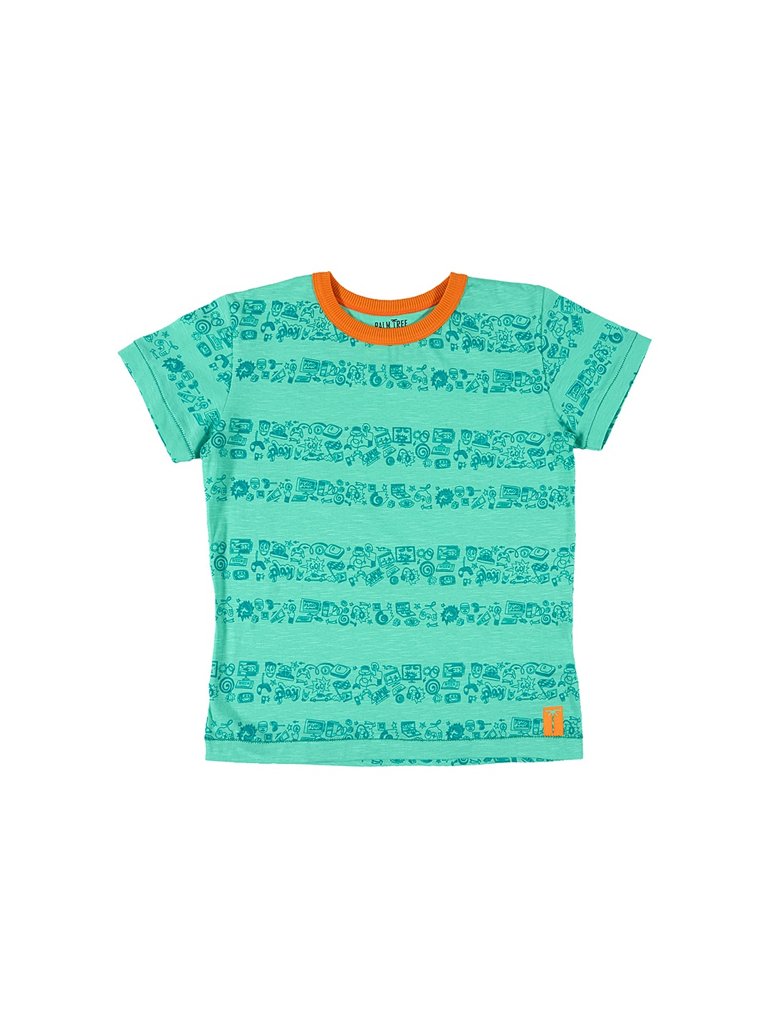 

Palm Tree Boys Green Printed T-shirt