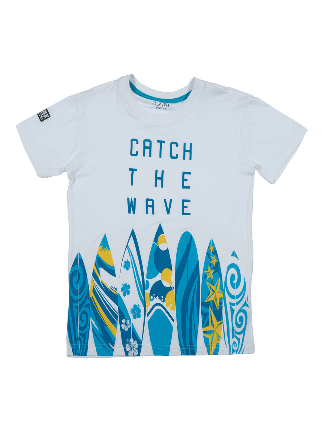 

Palm Tree Boys Grey Solid Round Neck T-shirt